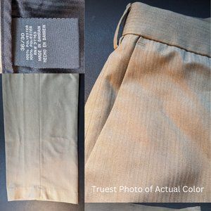 Perry Ellis Portfolio Mens Striped Dress Pants 36x30 - BEIGE / TAN
